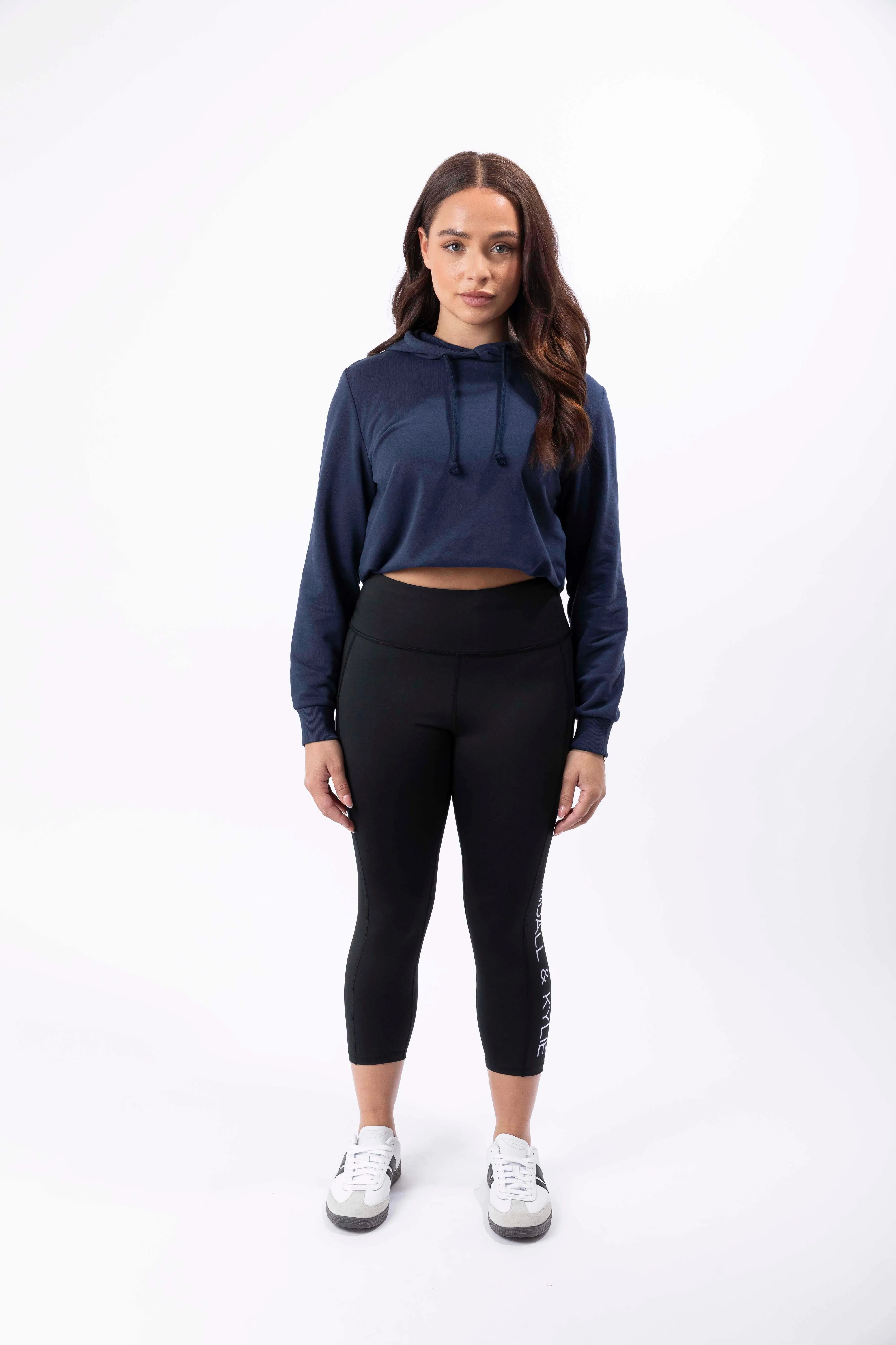 Slogan Side Pocket Spandex Gym Leggings