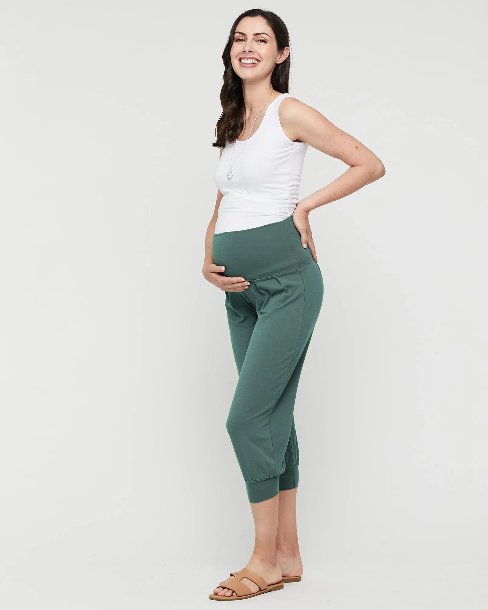 Summer Slouch Maternity Pant - Silver Pine