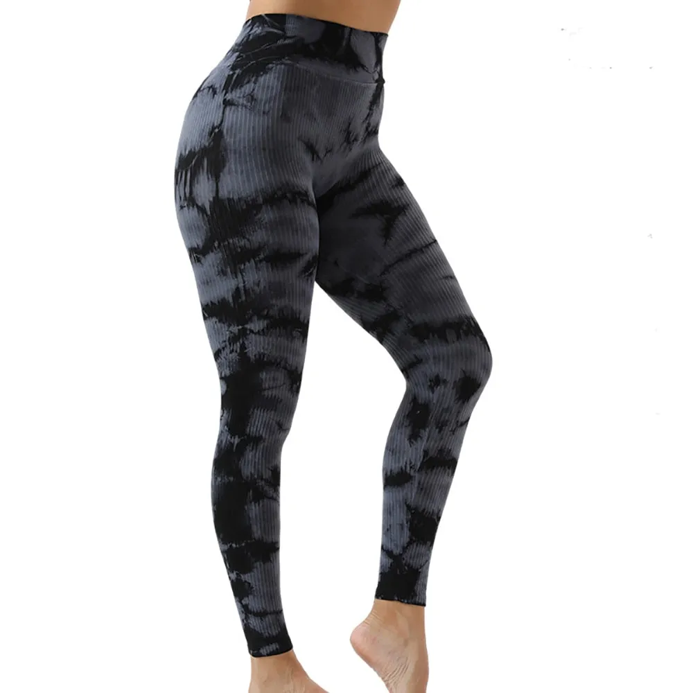 Tie Dye Fitness Legging Woman Push Up Workout Sport Leggings Scrunch Butt Outfit Gym Seamless Legging Pants