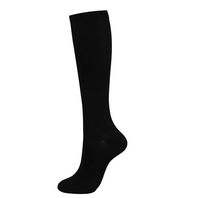 Unisex Breathable Graduated Athletics Long Haul Travel Compression Stockings