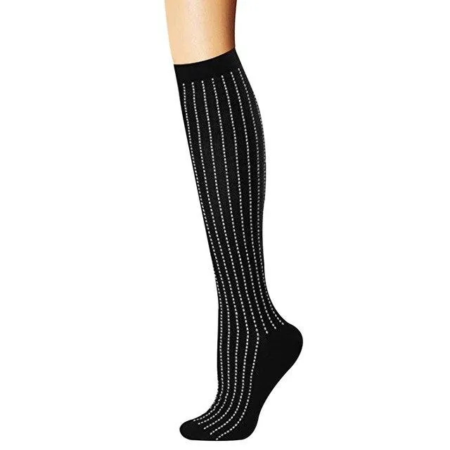 Unisex Breathable Graduated Athletics Long Haul Travel Compression Stockings