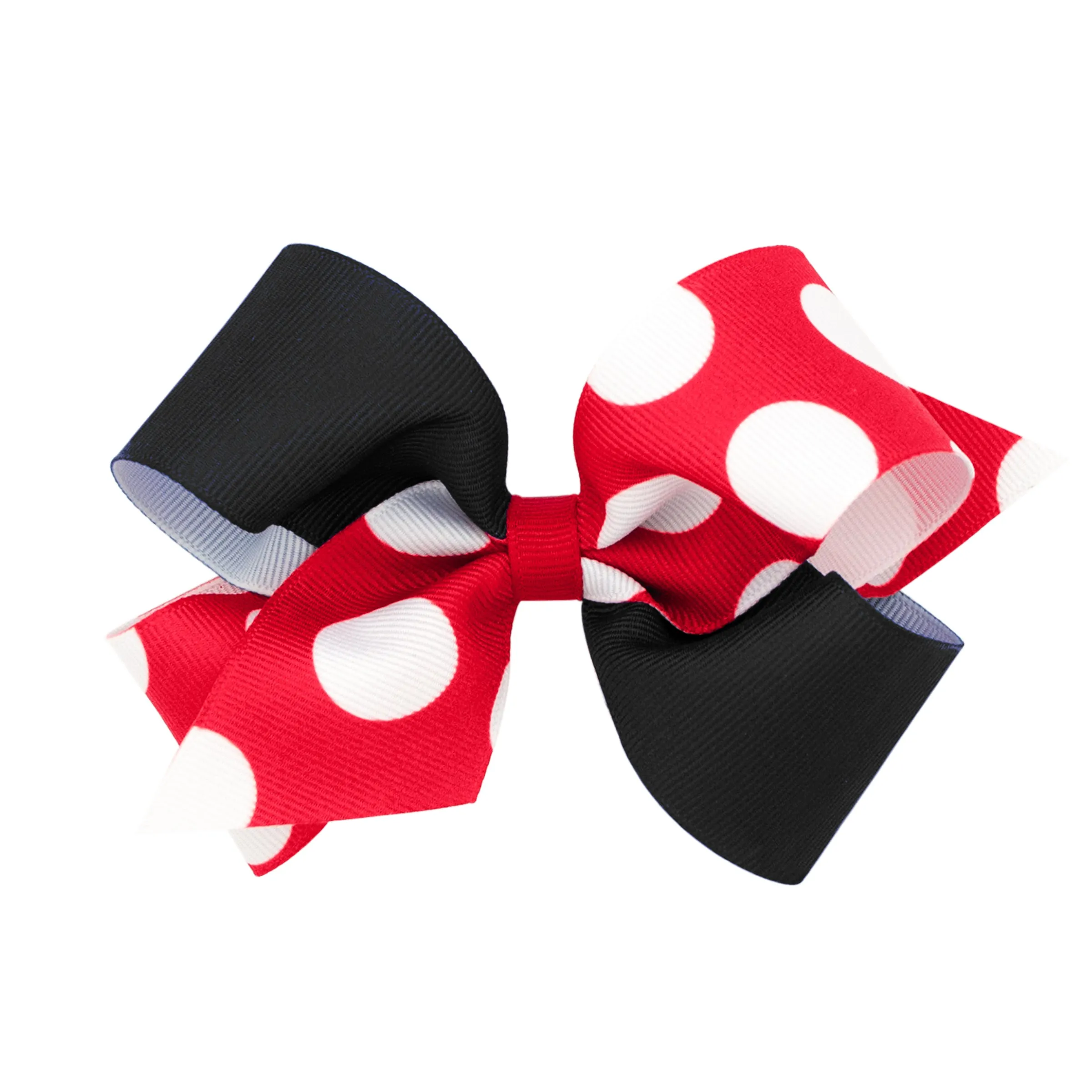 Wee Ones Medium Two-Tone Solid & Polka Dot Grosgrain Bows