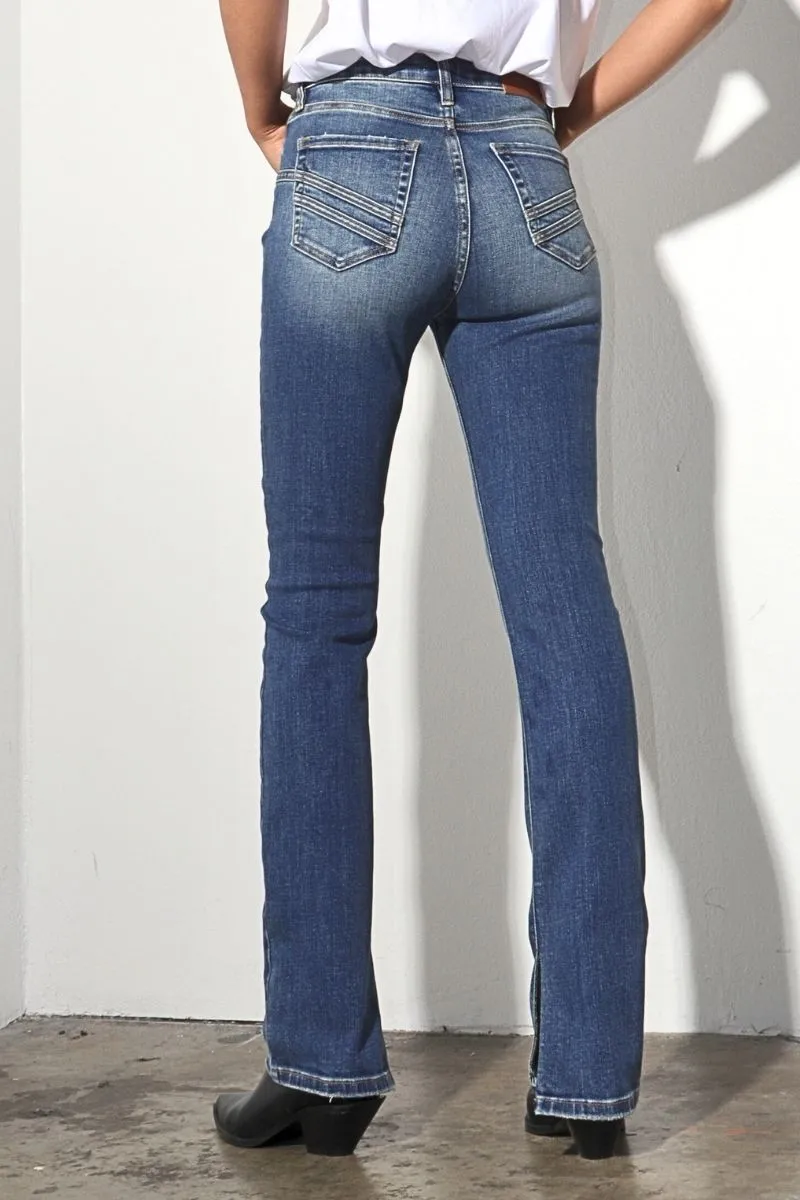 WESTERN TUMMY CONTROL Y2K BOOTCUT JEANS