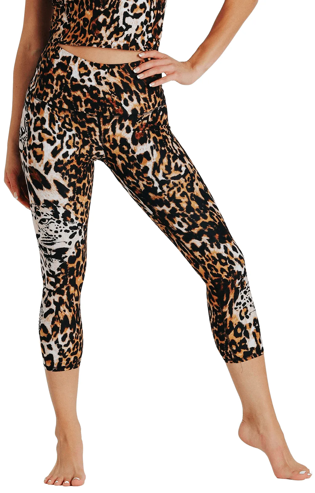 Wildcat Printed Yoga Crops