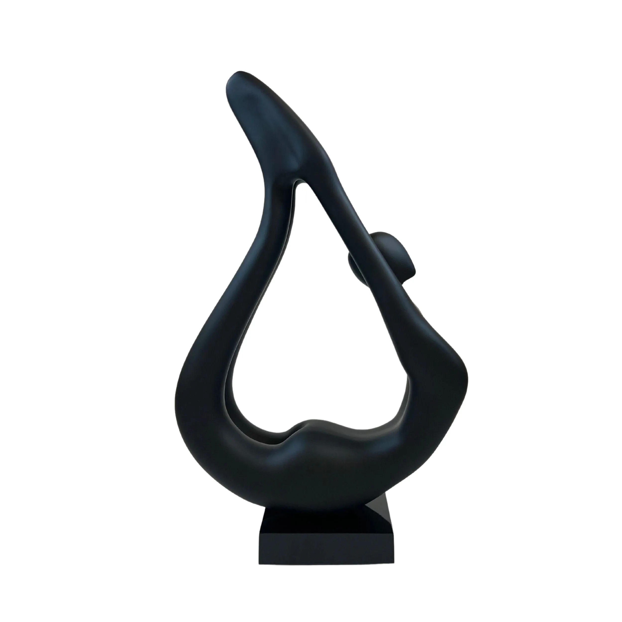 Yoga Black Sculpture - Bronze Base