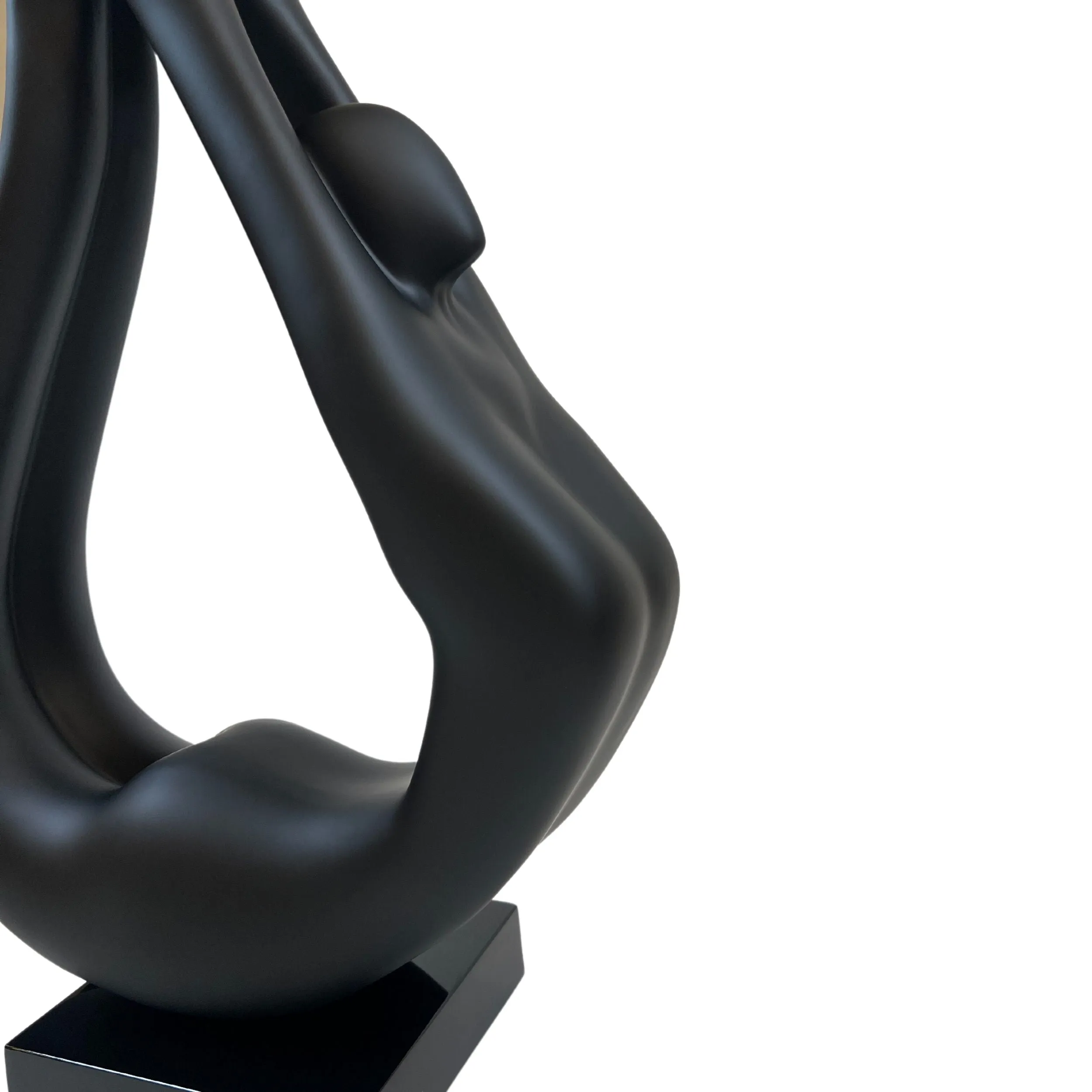 Yoga Black Sculpture - Bronze Base