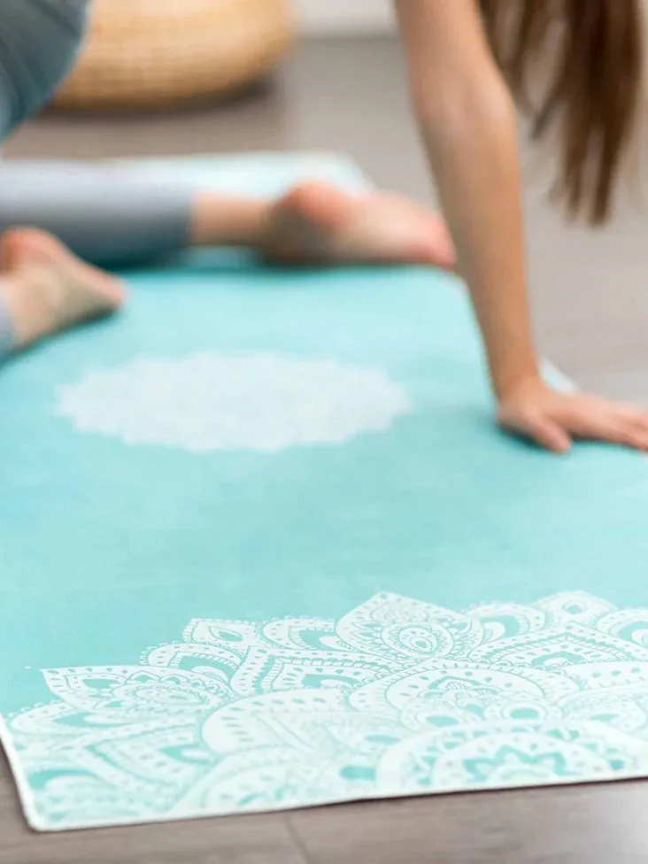 Yoga Design Lab  Mat Towel - Mandala Turquoise