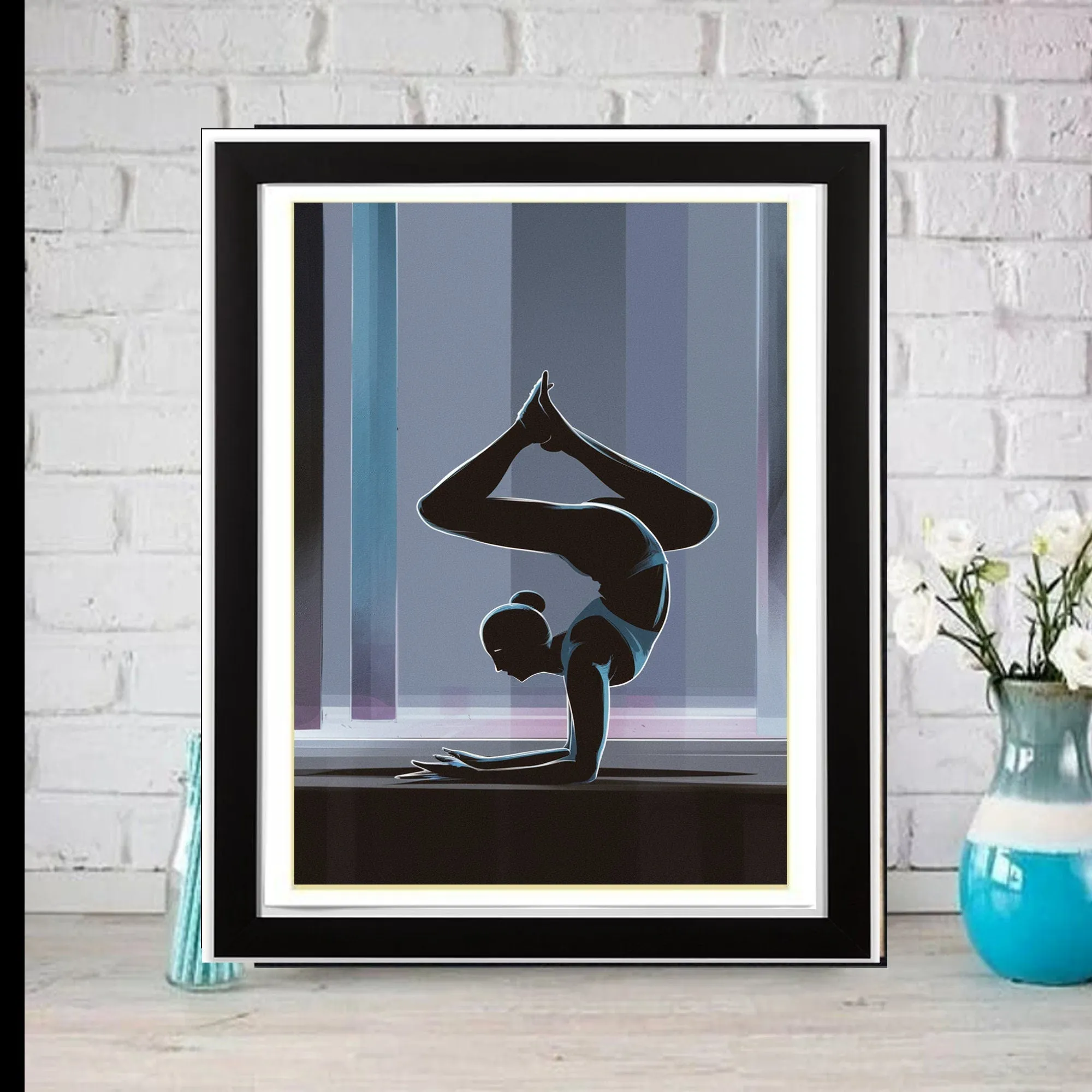 Yoga pose  Print, Yoga Wall Art, gift for yoga lovers Yoga Gift